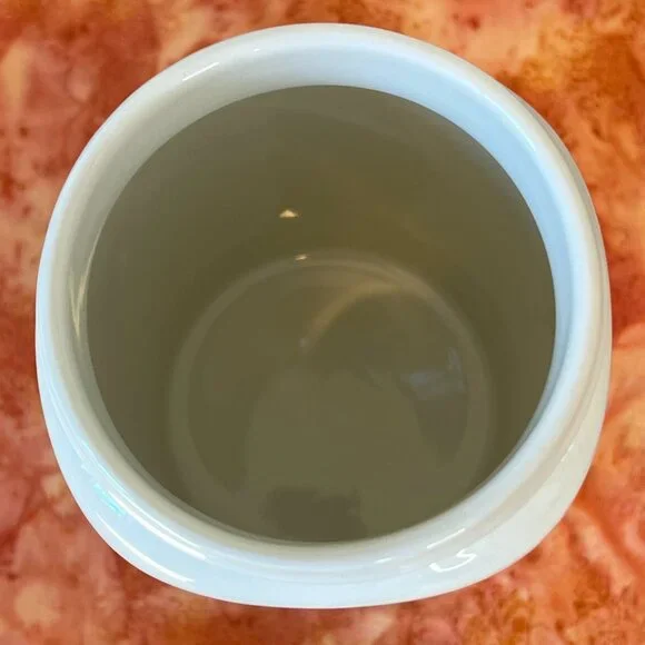 Ivory Gold Sugar Skeleton Vase Canister With Multi-Color Floral - Picture 6 of 11